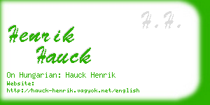 henrik hauck business card